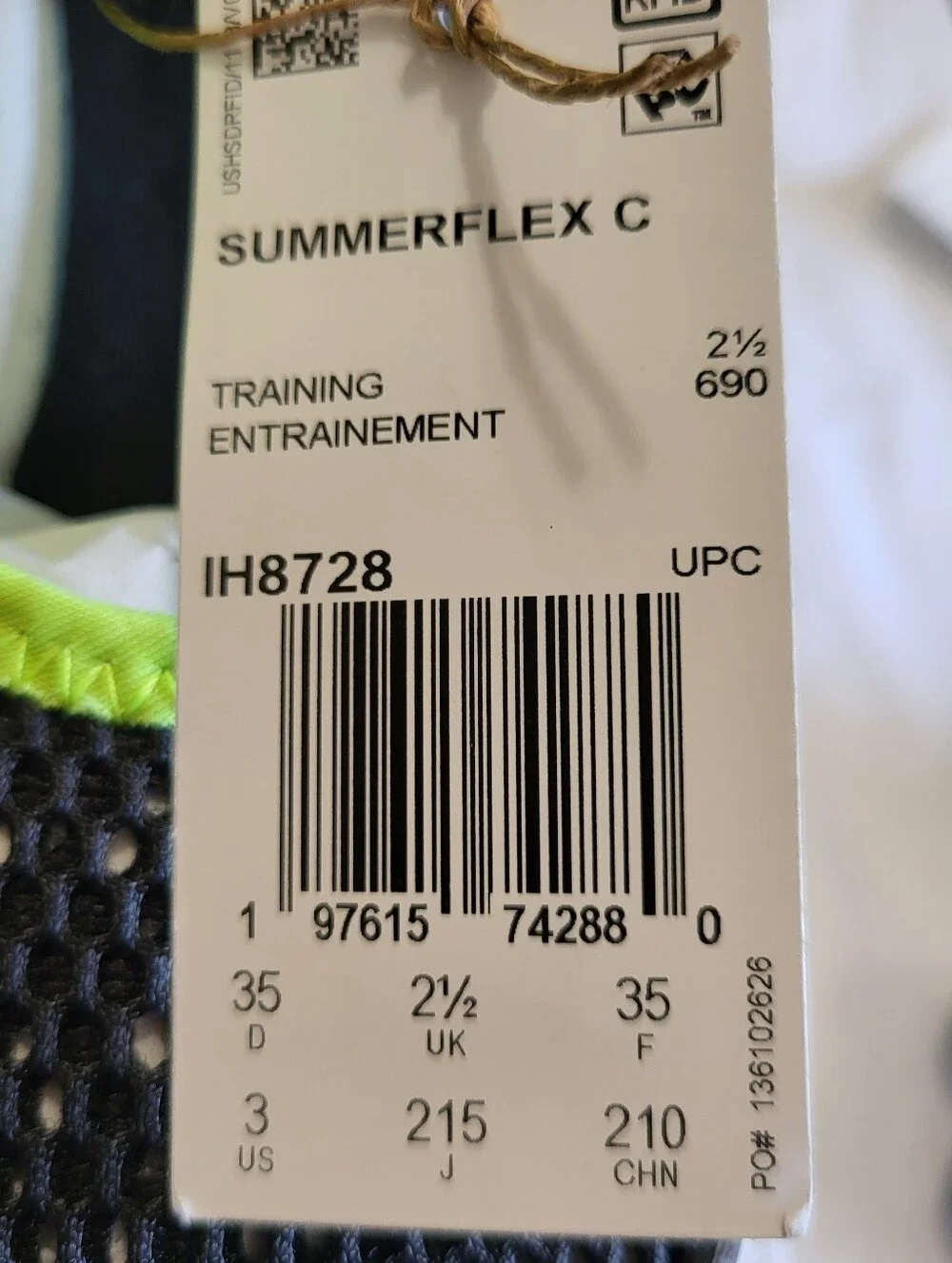*NEW* Adidas Summerflex C Kids 3 Training Shoes Neon Green with Tags and Box